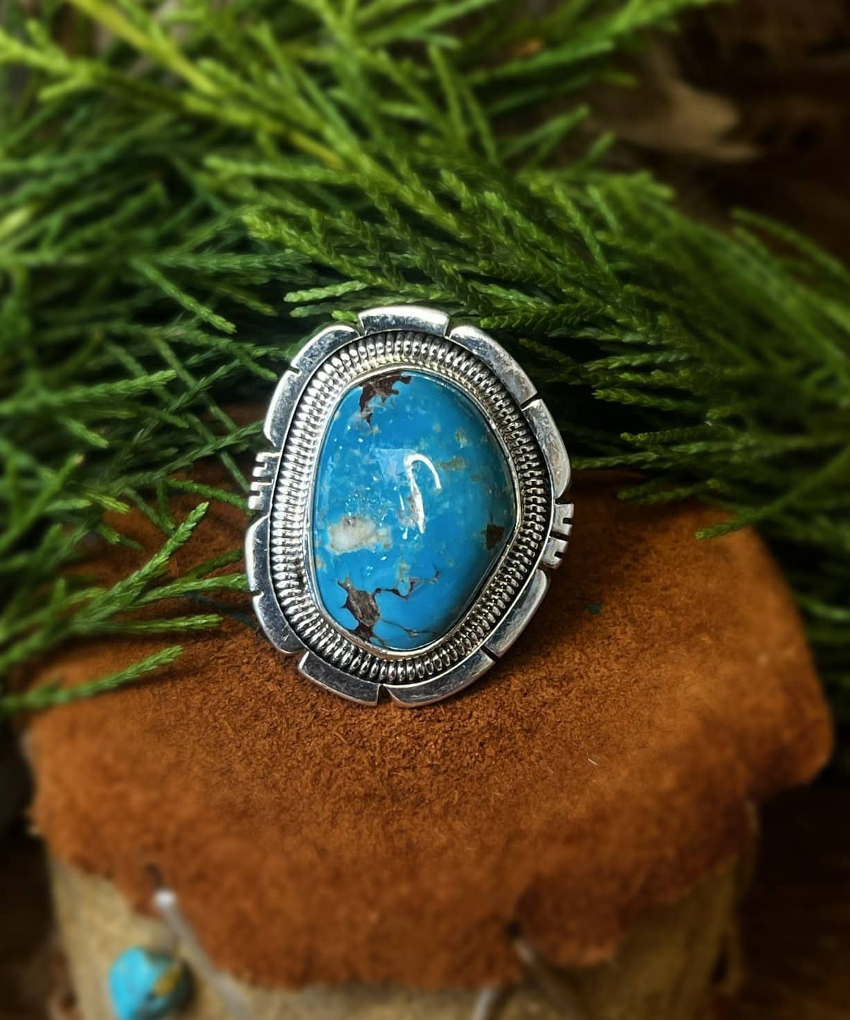 Pilot Mountain Turquoise Ring Sz. 7.5
