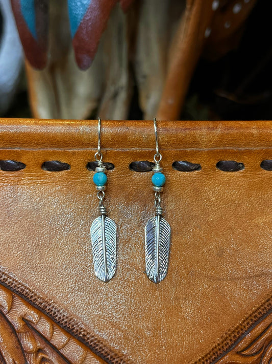 Sleeping Beauty Turquoise Earrings