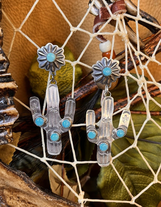 Sleeping Beauty Turquoise Earrings