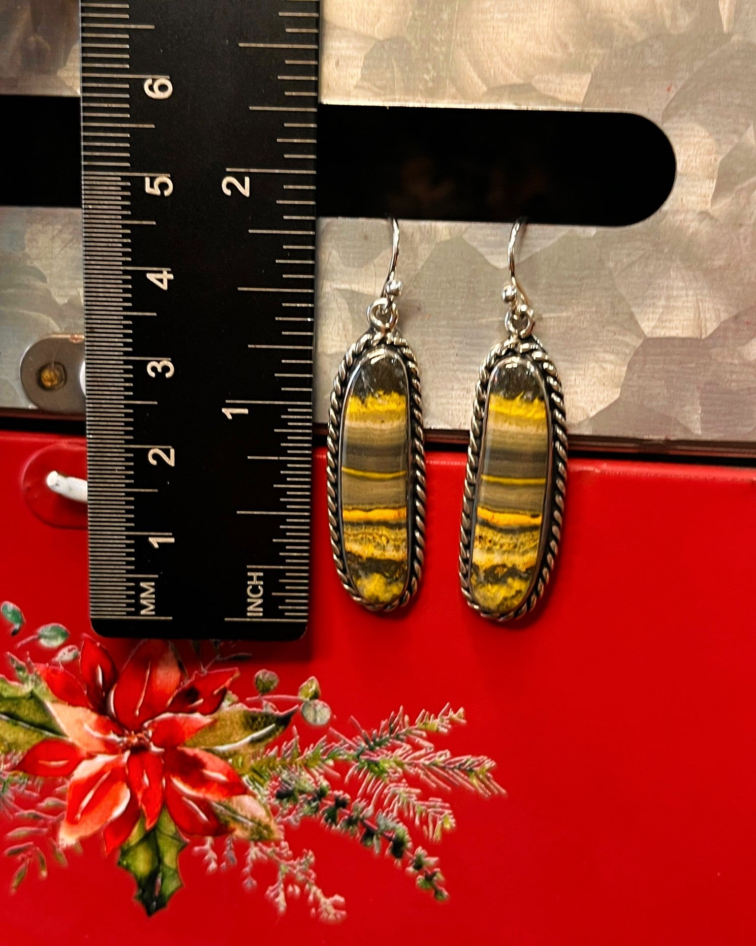 Bumble Bee Jasper Earrings
