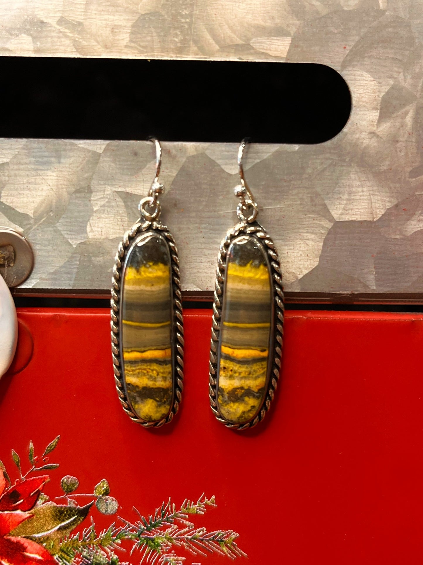 Bumble Bee Jasper Earrings