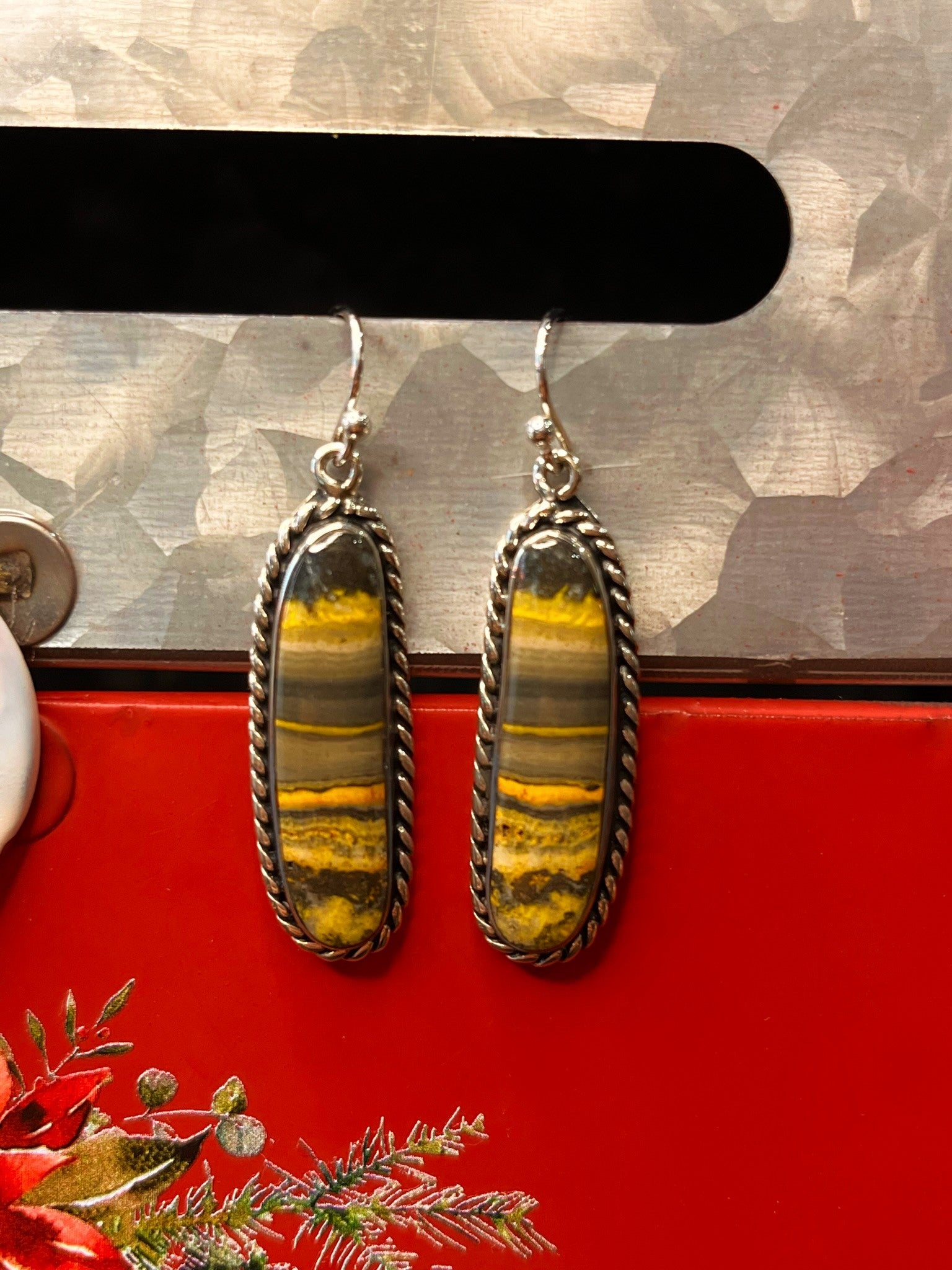 Bumble Bee Jasper Earrings