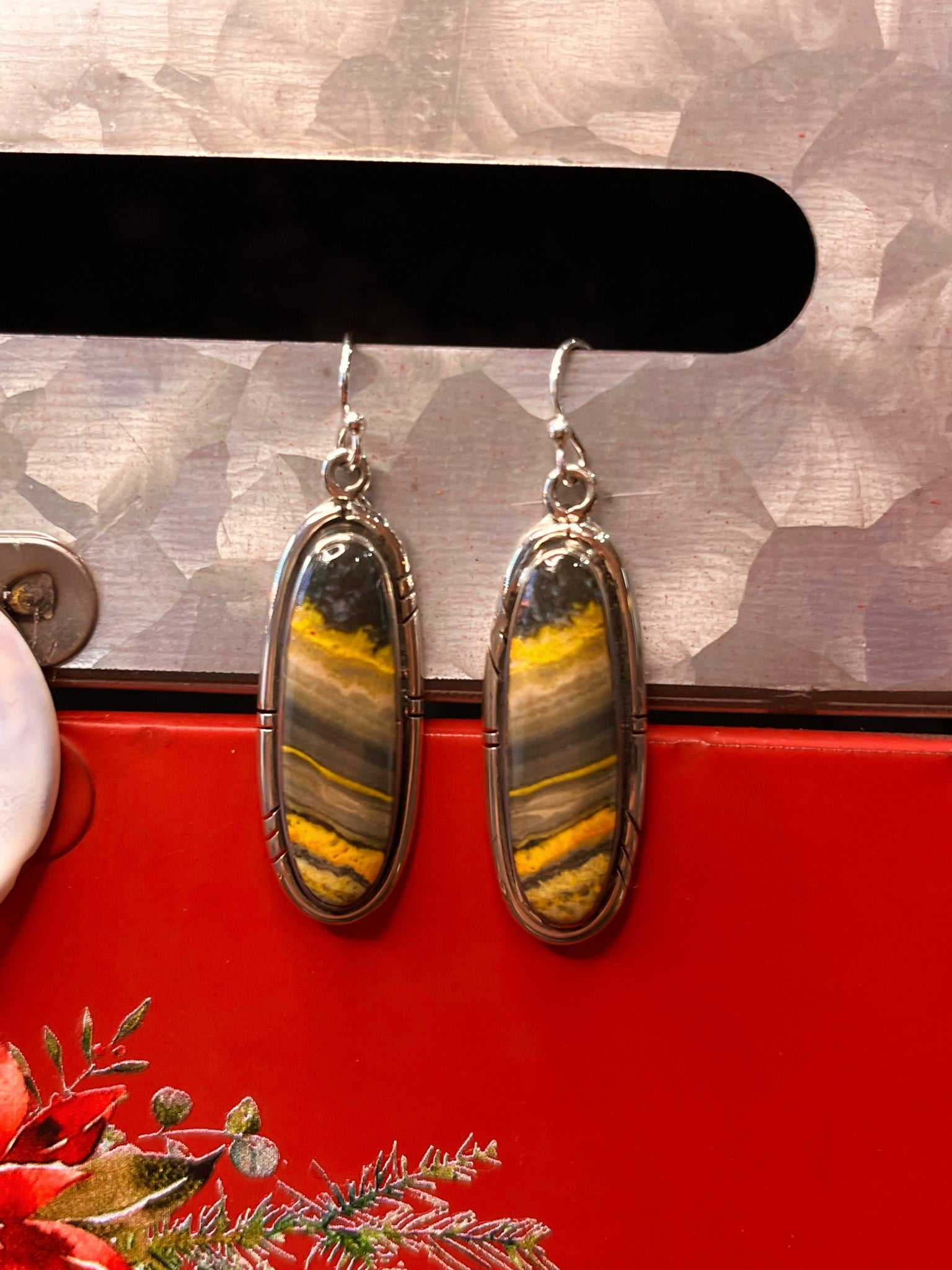 Bumble Bee Jasper Earrings