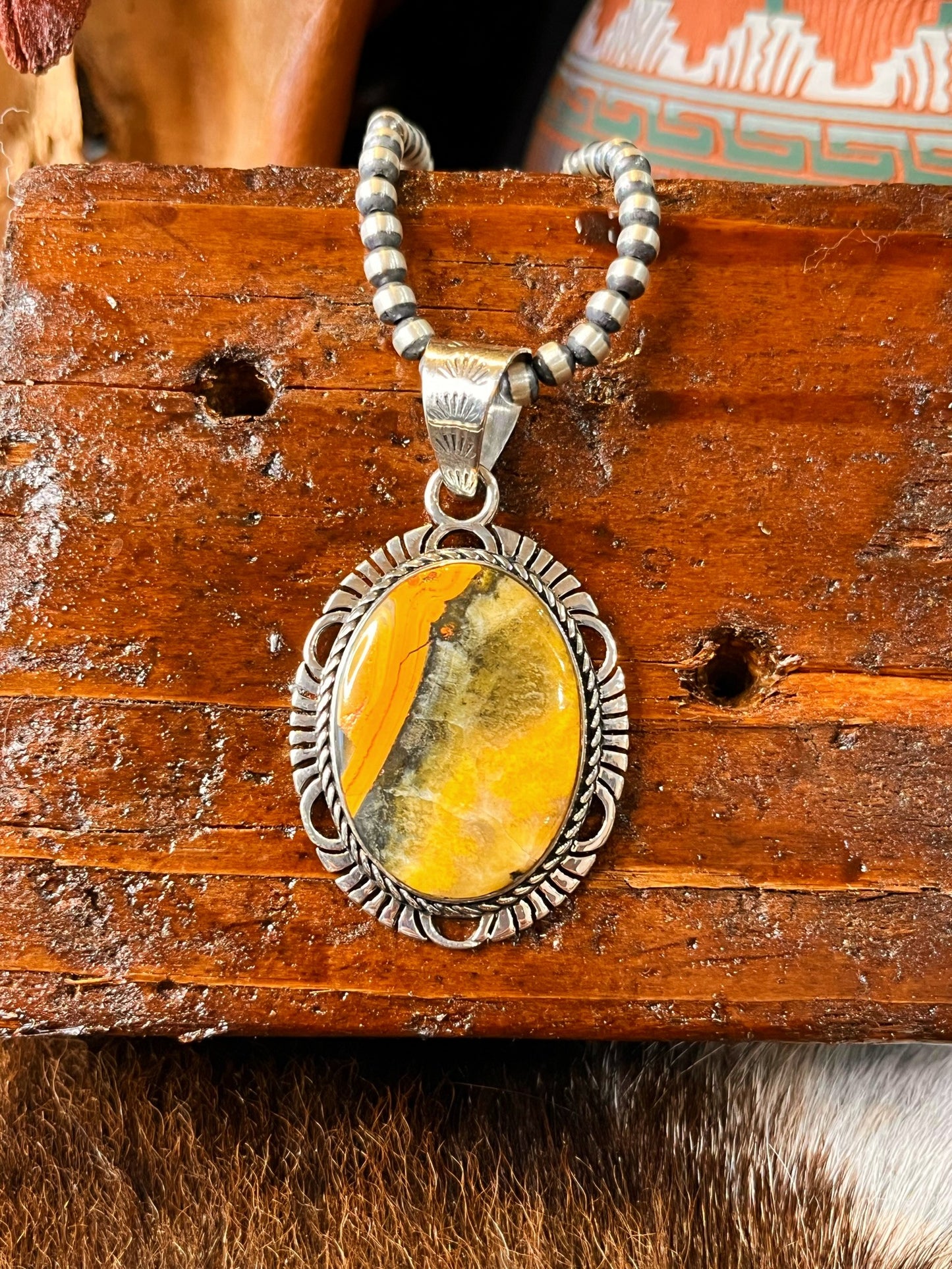 Bumble Bee Jasper Necklace