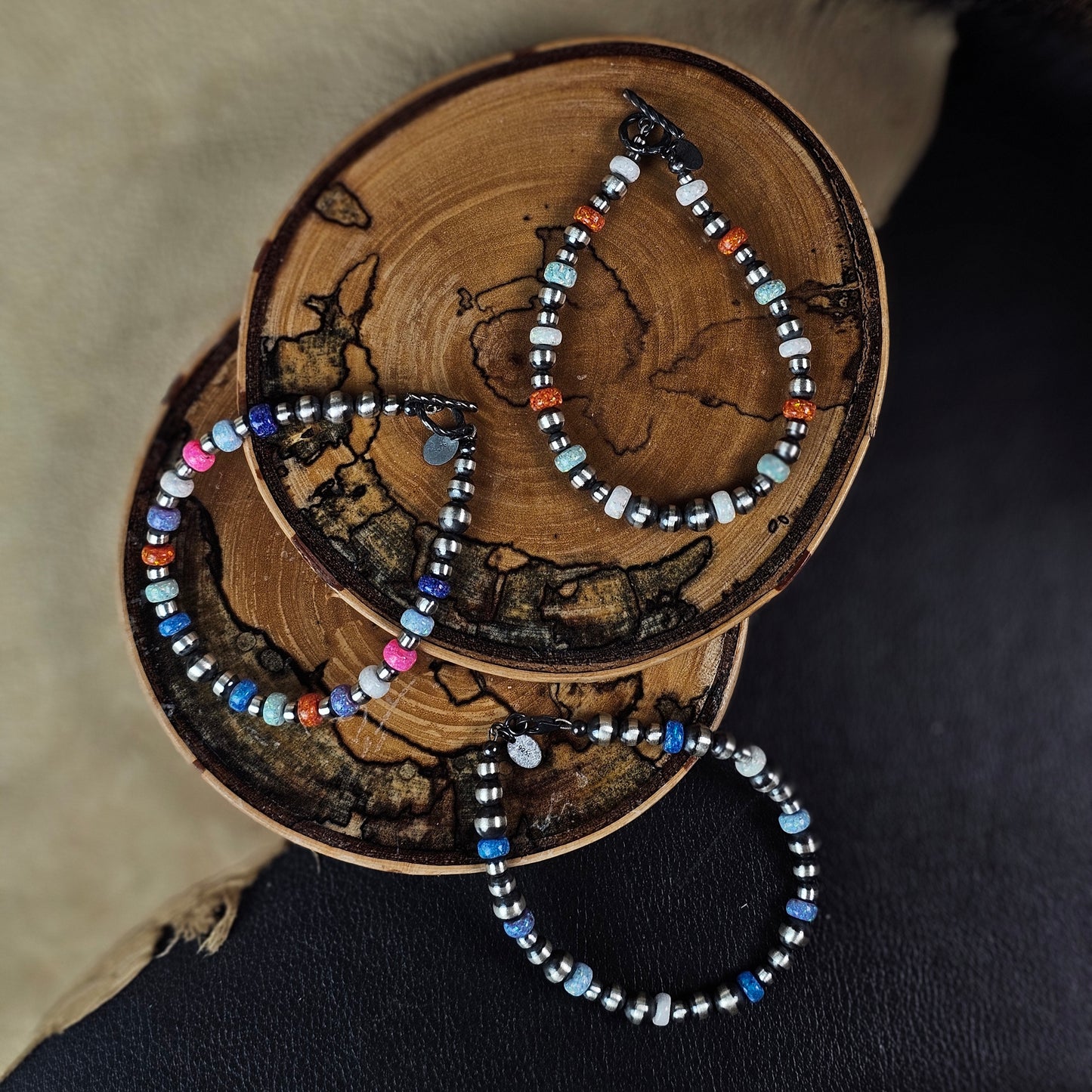 Navajo Pearl Bracelet w/ Opal - Variety Styles
