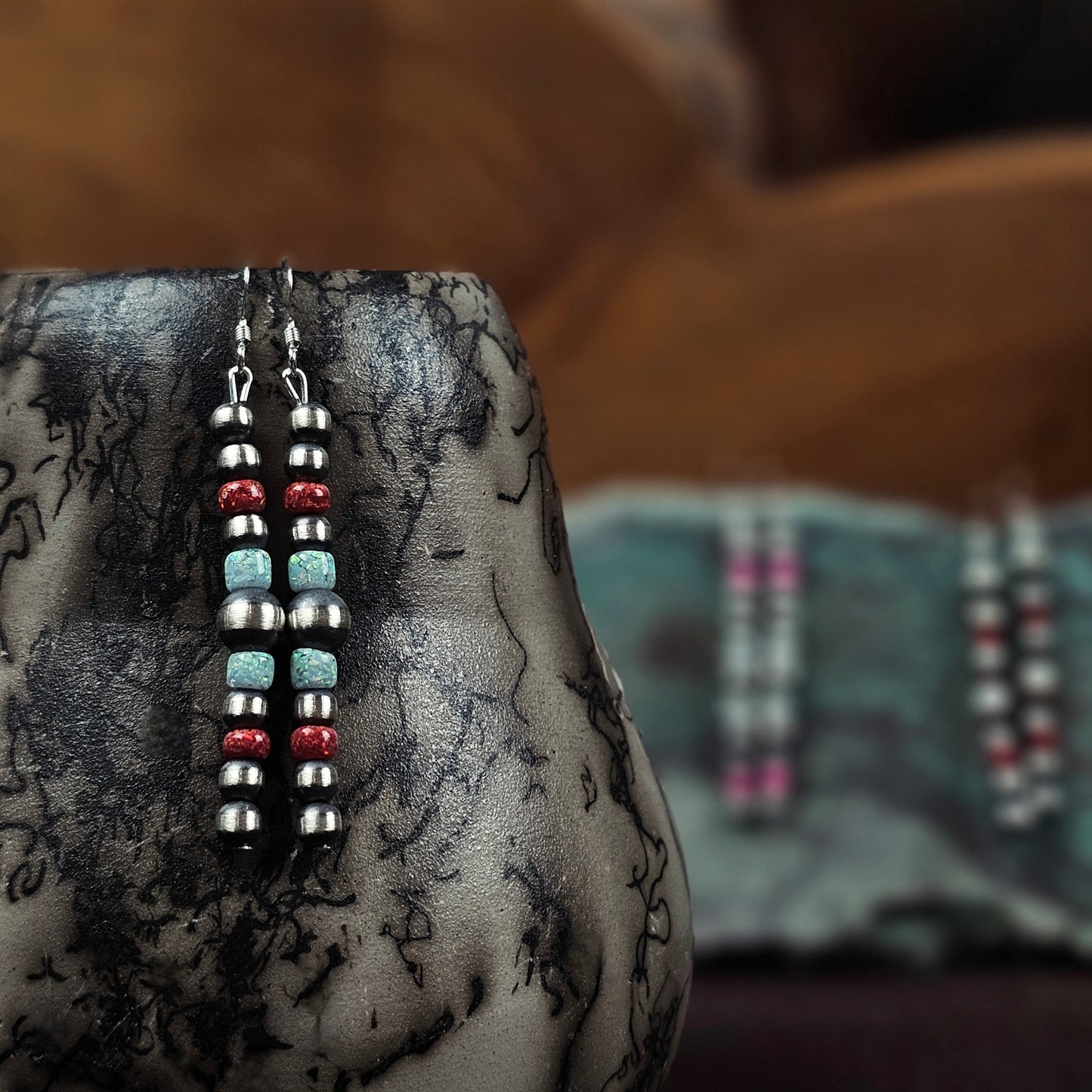 Navajo Pearl Earrings w/ Opal - Various Styles