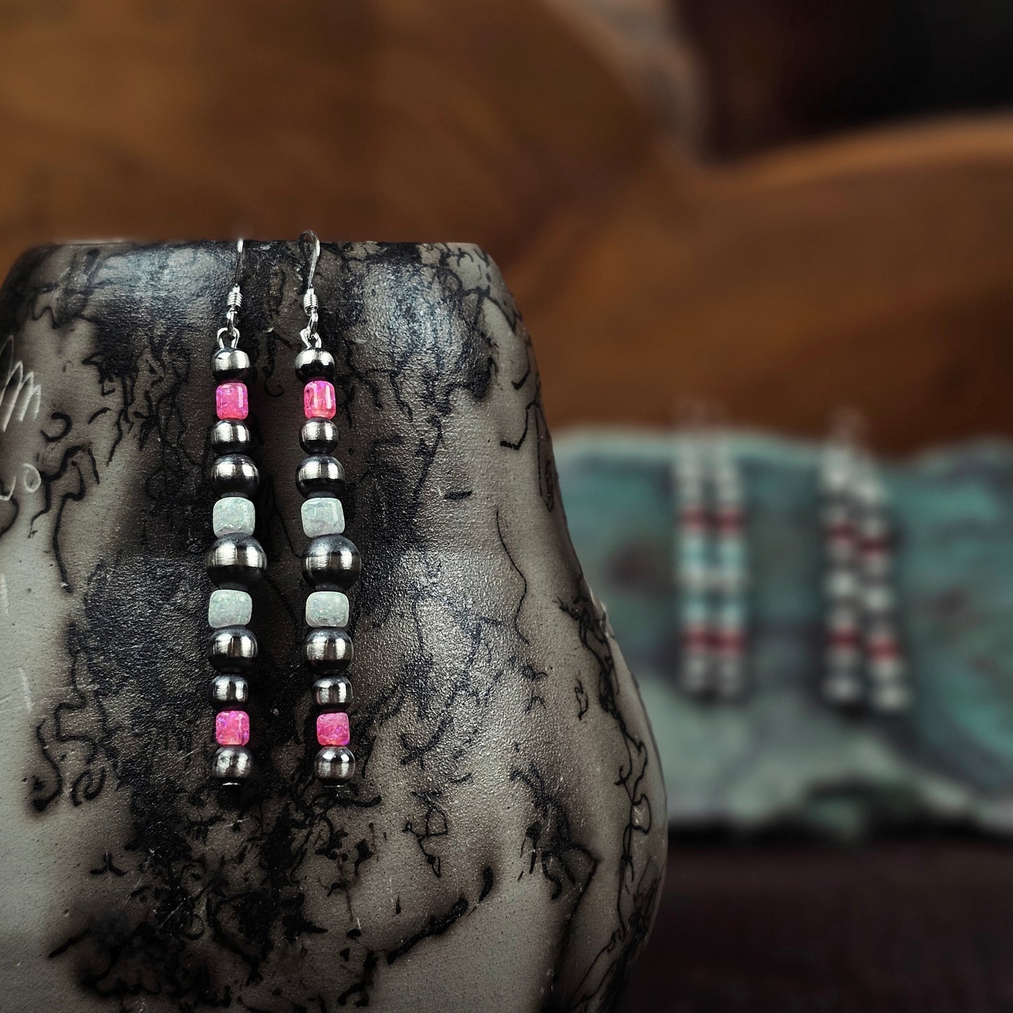 Navajo Pearl Earrings w/ Opal - Various Styles