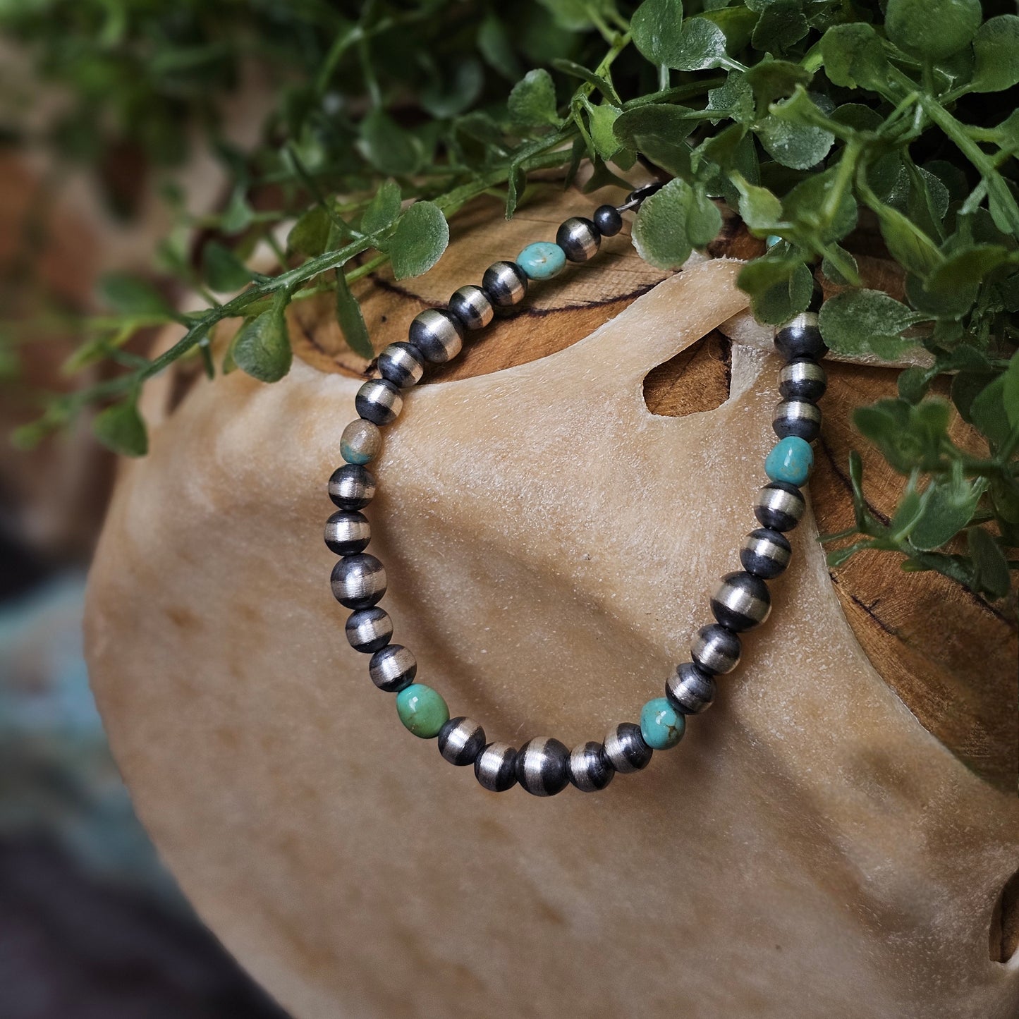 Navajo Pearl Bracelet w/ Royston Turquoise - Various Styles