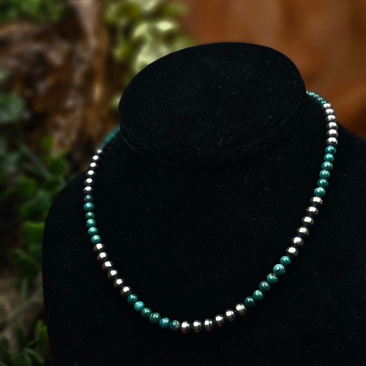 16in. Navajo Pearl Necklace w/ Turquoise - Various Styles