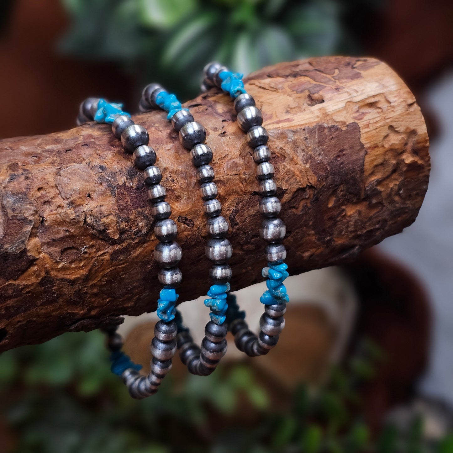 Navajo Pearl Bracelet w/ Kingman Turquoise - Various Styles