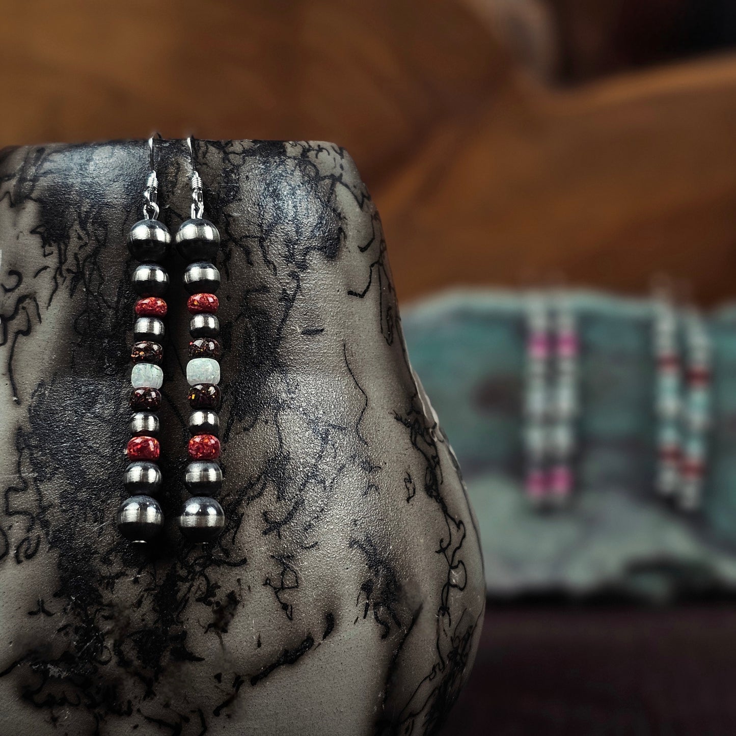 Navajo Pearl Earrings w/ Opal - Various Styles