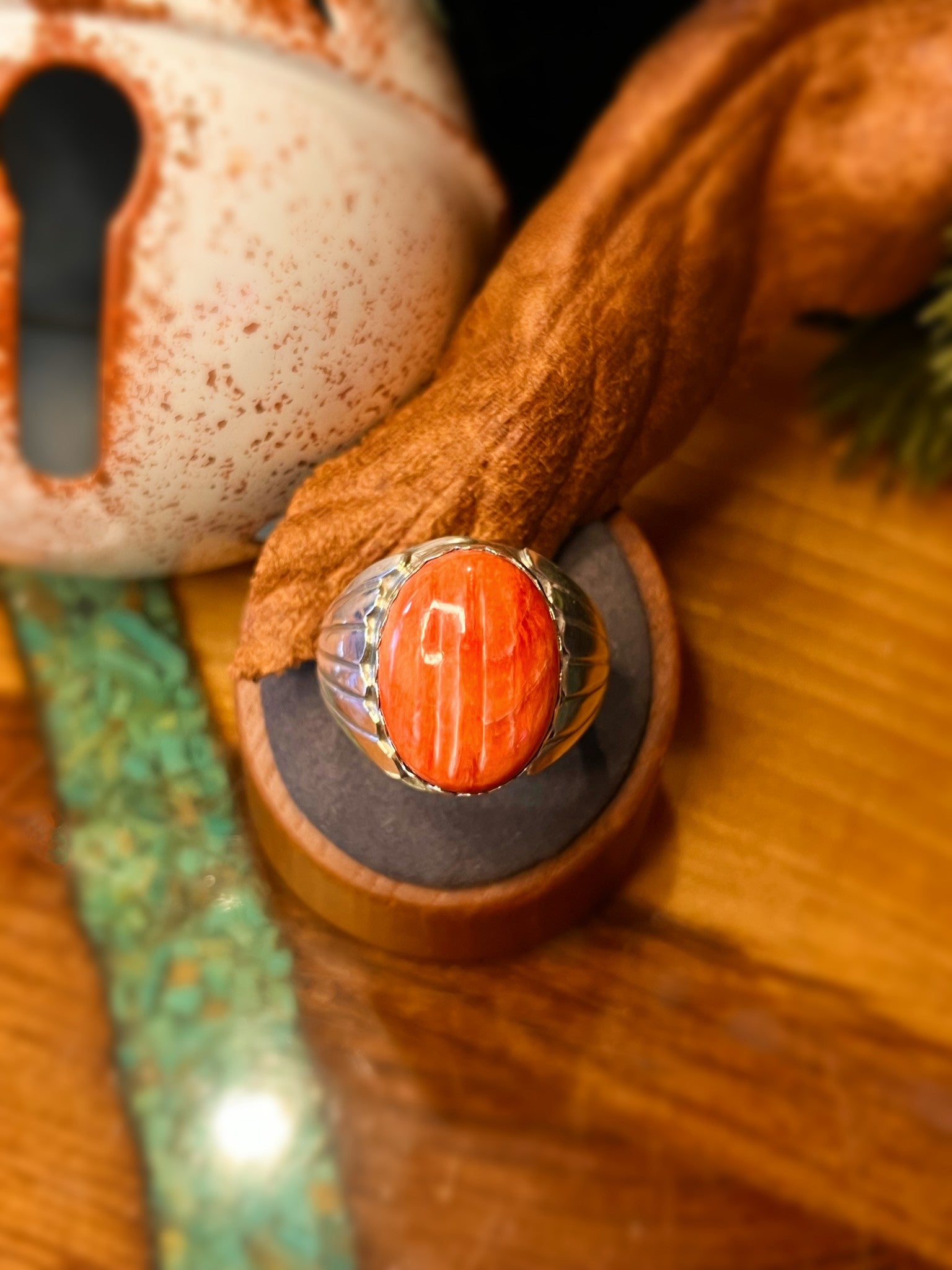 Spiny Oyster Ring Sz. 13.5